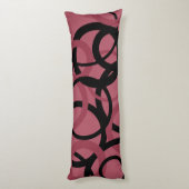 Coussins Longs Topaz fumé et cercles noirs (Dos (Vertical))