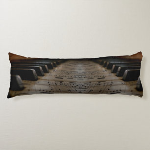 Coussins Longs Touches de piano de musique ancienne