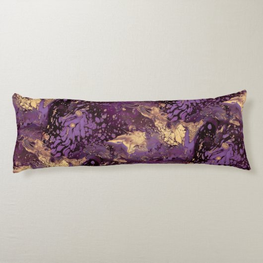 Coussins Longs tourbillon d'encre d'or iris : (Dos)