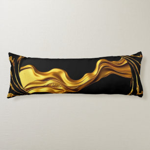 Coussins Longs Tourbillon Opulent Liquide Or Noir Monochrome Chri
