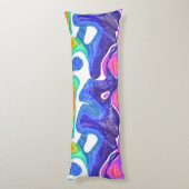 Coussins Longs tourbillons colorés (Dos (Vertical))