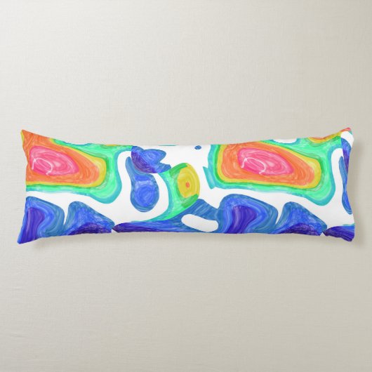 Coussins Longs tourbillons colorés (Devant)