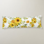 Coussins Longs Tournesol à l'aquarelle 8 (Dos)