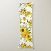 Coussins Longs Tournesol à l'aquarelle 8 (Devant (Vertical))