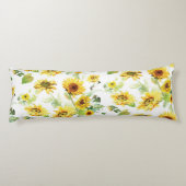 Coussins Longs Tournesol aquarelle (Dos)