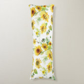 Coussins Longs Tournesol aquarelle (Devant (Vertical))