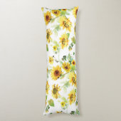 Coussins Longs Tournesol aquarelle (Dos (Vertical))