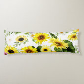 Coussins Longs Tournesol d'aquarelle 7 (Dos)