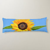Coussins Longs Tournesol jaune sur l'oreiller du corps ciel bleu  (Dos)