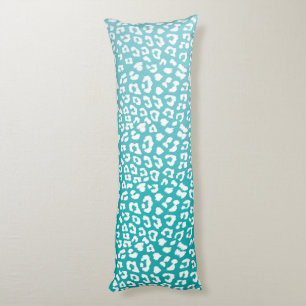 Coussins Longs Tourquoise Leopard Patters