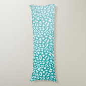 Coussins Longs Tourquoise Leopard Patters (devant Vertical)
