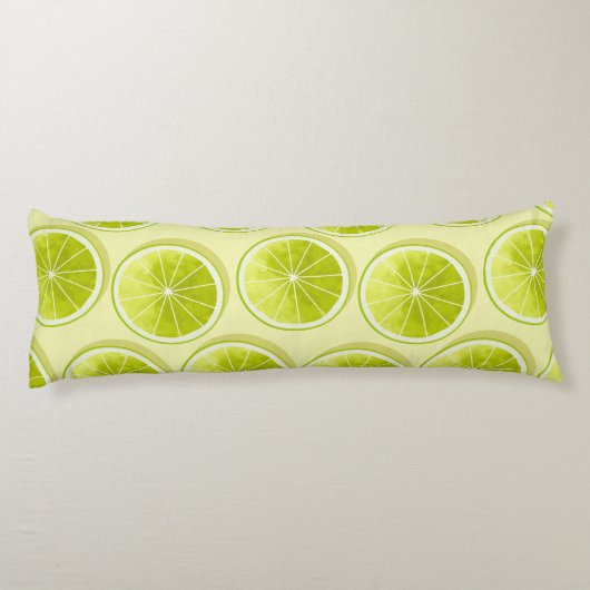 Coussins Longs Tranches de chaux sur Jaune clair (Dos)