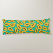 Coussins Longs Tranches de papaye turquoise (Dos)