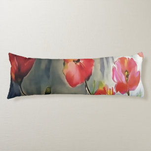 Coussins Longs "Tranquil Buds Blowing In the Wind Painting