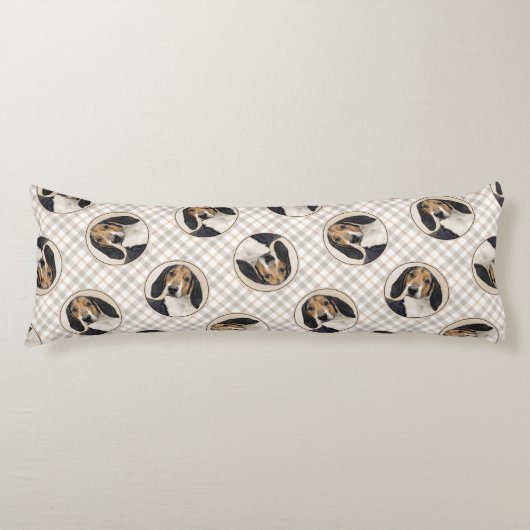 Coussins Longs Treeing Walker Coonhound Peinture Chien Art origin (Devant)