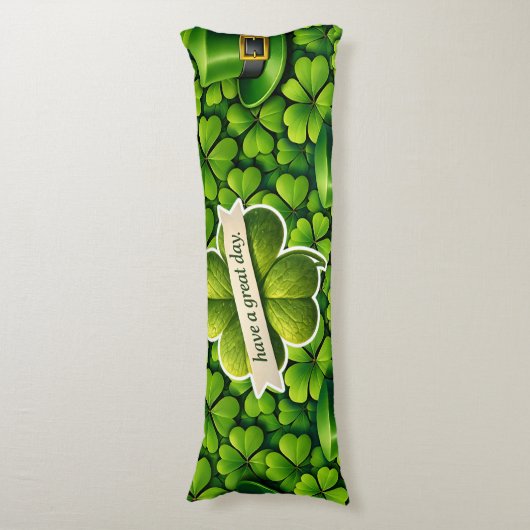 Coussins Longs Trèfle à quatre feuilles porte-bonheur Jour de la  (Devant (Vertical))