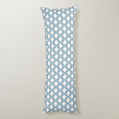 Coussins Longs Trellis bleu blanc et bébé, treillis, Quatrefoil (Dos (Vertical))