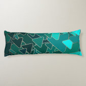 Coussins Longs Triangle Abstrait Sarcelle (Dos)
