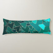 Coussins Longs Triangle Abstrait Sarcelle (Devant)