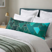 Coussins Longs Triangle Abstrait Sarcelle
