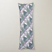 Coussins Longs Triangle géométrique Motif bleu violet vert (Dos (Vertical))