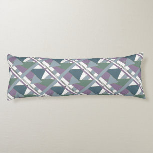 Coussins Longs Triangle géométrique Motif bleu violet vert