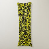 Coussins Longs Triangle noir vert jaune Motif sans couture (Devant (Vertical))