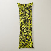 Coussins Longs Triangle noir vert jaune Motif sans couture (Dos (Vertical))