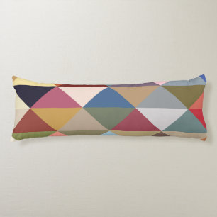Coussins Longs Triangles colorés modernes du milieu du siècle