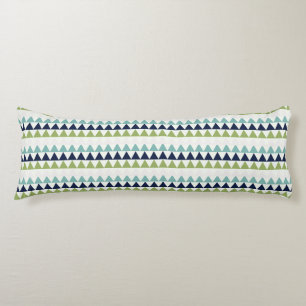 Coussins Longs Triangles Neptune, Seashell, Green et Navy