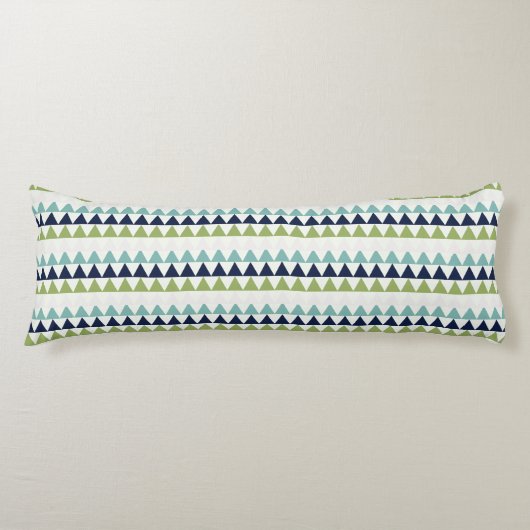 Coussins Longs Triangles Neptune, Seashell, Green et Navy (Devant)