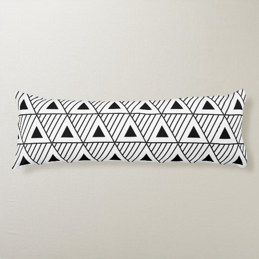 Coussins Longs Triangles noirs Motif moderne Arrière - plan perso (Devant)