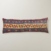 Coussins Longs Tribal Bands Zig Zag Yellow Blue Red Lines (Dos)