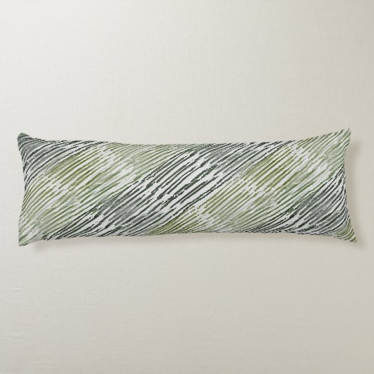 Coussins Longs Tribal Green Stripes Abstract Pattern (Dos)