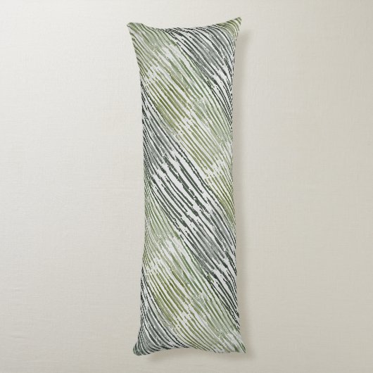 Coussins Longs Tribal Green Stripes Abstract Pattern (Dos (Vertical))