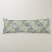 Coussins Longs Tribal Green Stripes Abstract Pattern (Devant)