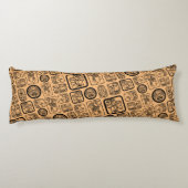 Coussins Longs Tribal MAYA ancien masque motif 1 (Dos)