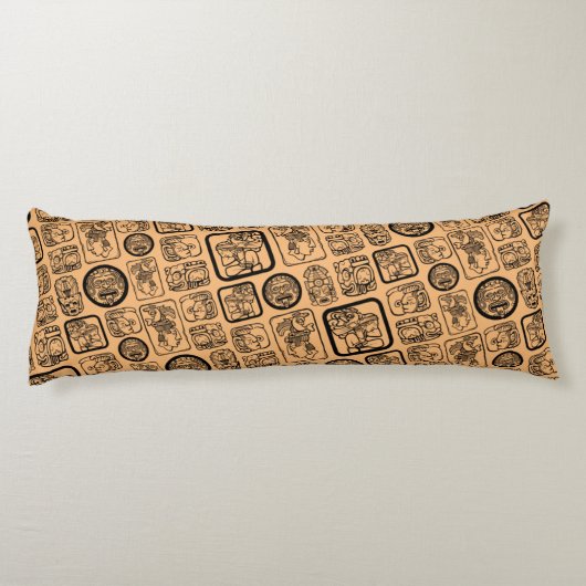 Coussins Longs Tribal MAYA ancien masque motif 1 (Dos)