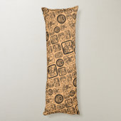 Coussins Longs Tribal MAYA ancien masque motif 1 (Dos (Vertical))