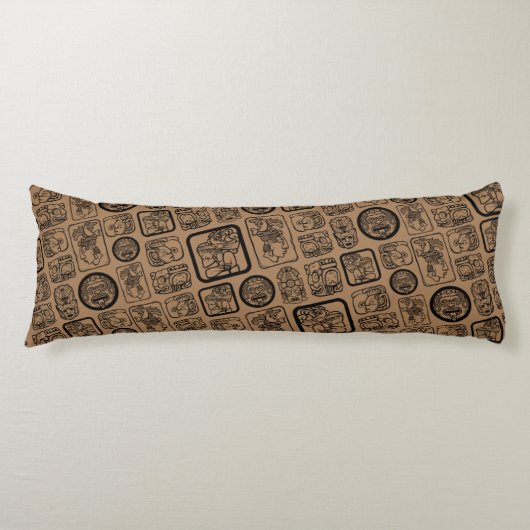 Coussins Longs Tribal MAYA ancien masque motif 1 (Devant)
