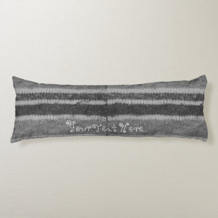 Coussins Longs tricoté à la main rayures noir et blanc