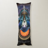 Coussins Longs Trilia - Déesse De La Lune Orange (Dos (Vertical))