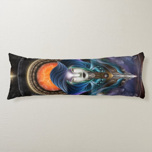 Coussins Longs Trilia - Déesse De La Lune Orange (Devant)