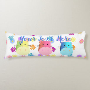 Coussins Longs Triple Cute Kawaii Hamsters Personnalisé
