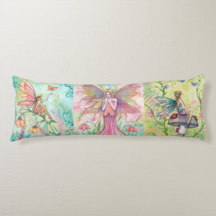 Coussins Longs Trois fées des fleurs par Molly Harrison Fantasy A
