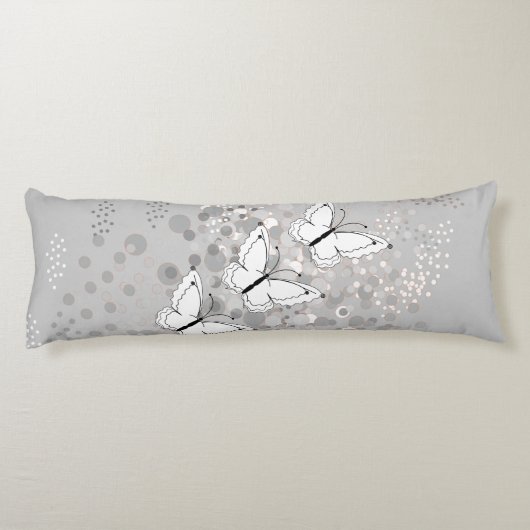 Coussins Longs Trois papillons blancs (Dos)