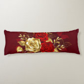 Coussins Longs Trois Roses de bijoux (Dos)