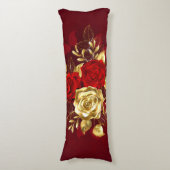 Coussins Longs Trois Roses de bijoux (Devant (Vertical))