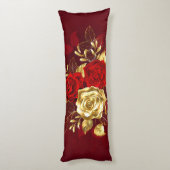 Coussins Longs Trois Roses de bijoux (Dos (Vertical))