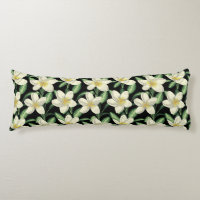 Tropical continu motif fleurs blanches feuille ver
